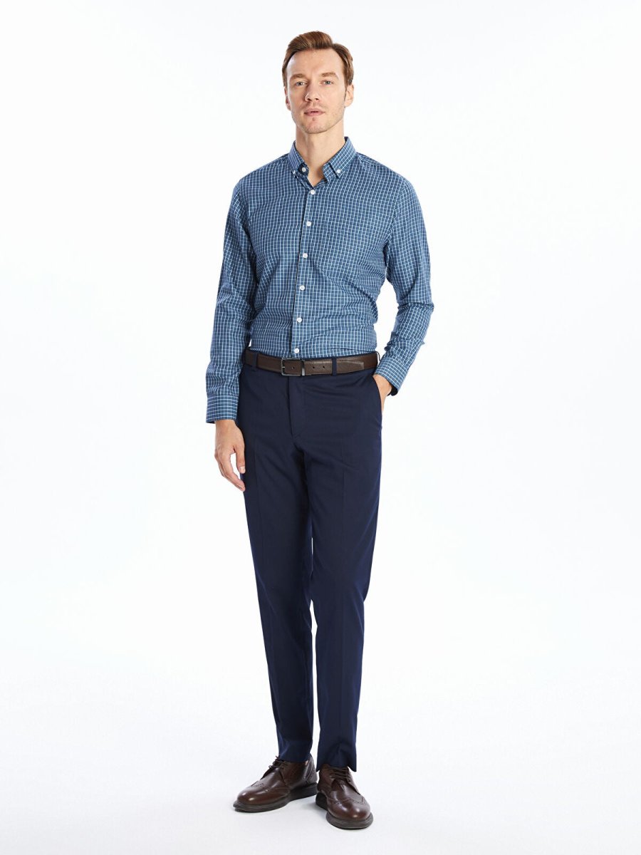 LC WAIKIKI Checked Gabardine Formal Regular Fit Shirt - Smgarment's