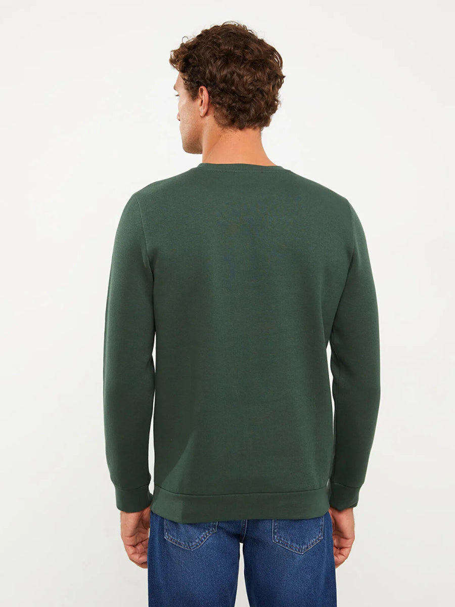 LC WAIKIKI Crew Neck Long Sleeve Printed Men's Thick Sweatshirt - Smgarment's