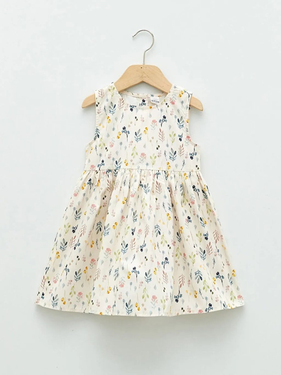LC WAIKIKI Crew Neck Printed Baby Girl Dress - Smgarment's