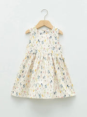 LC WAIKIKI Crew Neck Printed Baby Girl Dress - Smgarment's