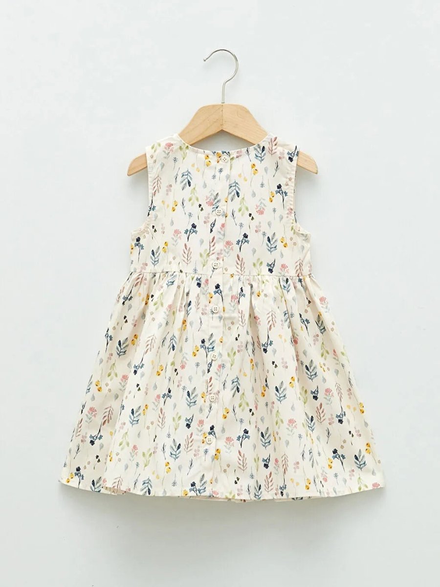 LC WAIKIKI Crew Neck Printed Baby Girl Dress - Smgarment's