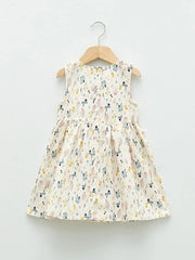 LC WAIKIKI Crew Neck Printed Baby Girl Dress - Smgarment's