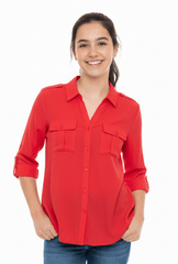 LCW WOMESN DOUBLE POCKET SHIRT - Smgarment's