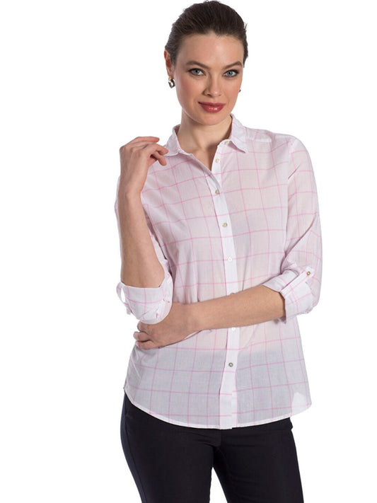 LCWAIKIKI CLASSIC PINK PLAID SHIRT SHIRT - Smgarment's