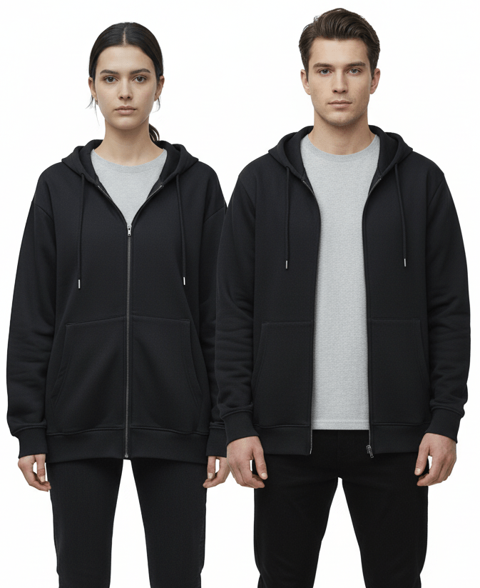 LEF Basic Zipper Hoodie - Smgarment's