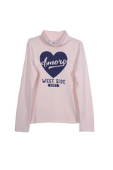 LH GIRLS TURTLENECK PRINTED LONG SLEEVES GRAPHIC TEE - Smgarment's