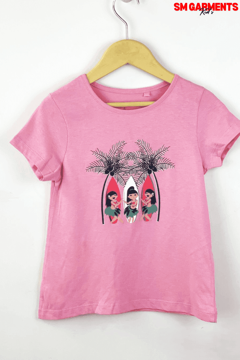 LUPILU Girls T-shirt Pink Dancing Dolls - SMgarment's