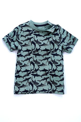 LUPILU Shark Print T Shirt - Smgarment's