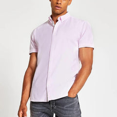 Maison Riviera Oxford Short Sleeve Shirt - Smgarment's