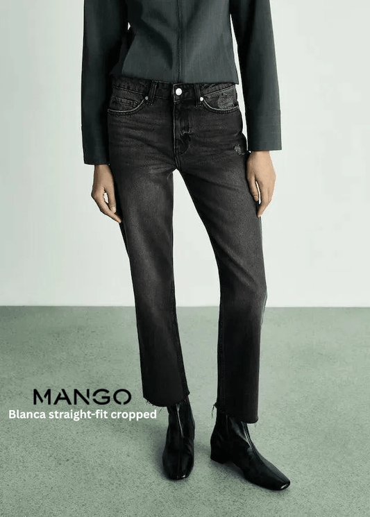 MANGO Blanca straight - fit cropped jeans - Smgarment's