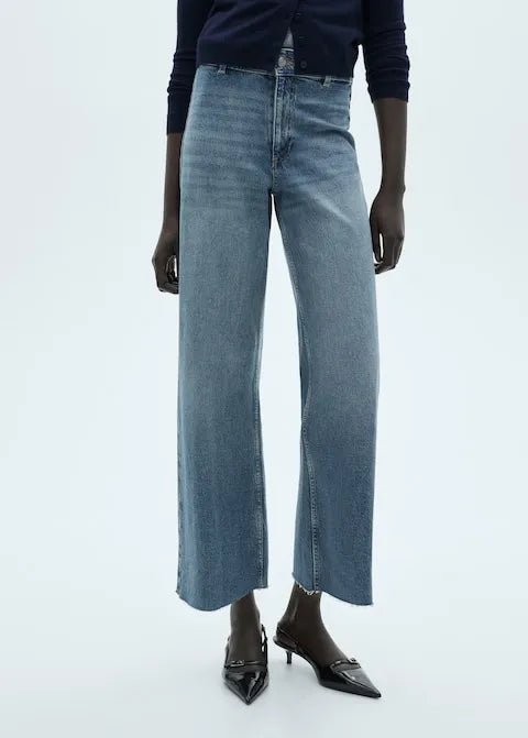 Mango Catherin culotte high - rise jeans - Smgarment's