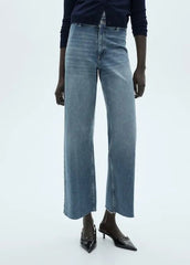 Mango Catherin culotte high - rise jeans - Smgarment's