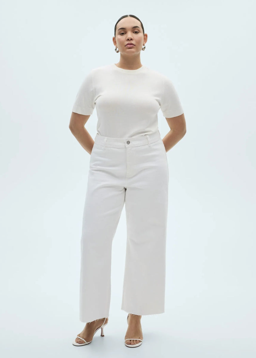 Mango Catherin culotte high - rise jeans - Smgarment's