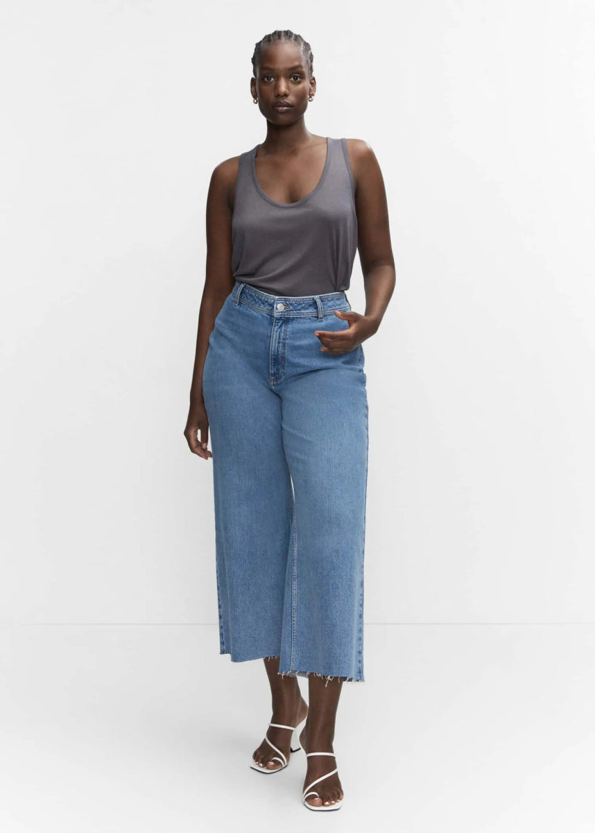 MANGO Catherin high - rise culotte jeans - Smgarment's