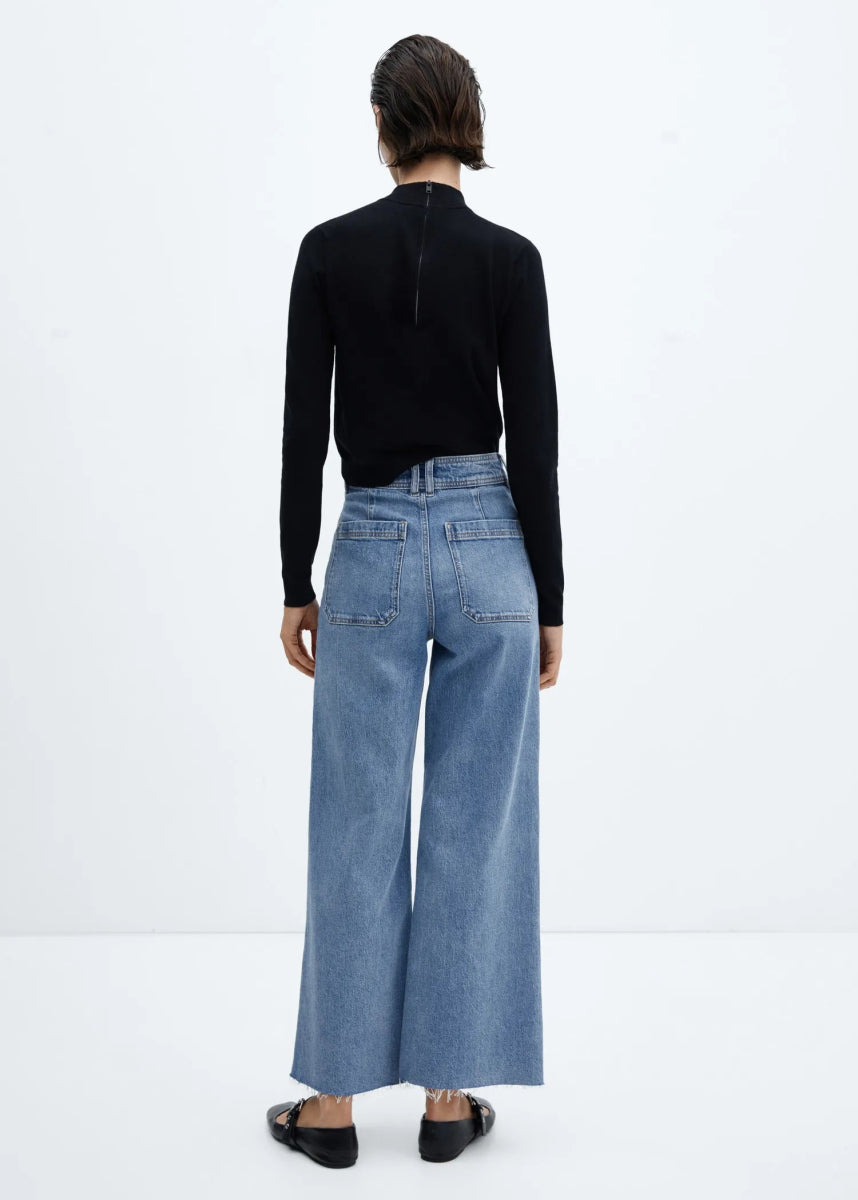MANGO Catherin high - rise culotte jeans - Smgarment's