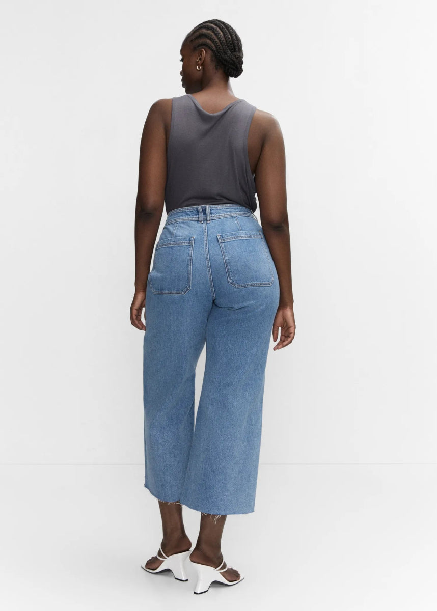 MANGO Catherin high - rise culotte jeans - Smgarment's