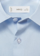 MANGO Cotton Shirt Sky Blue - Smgarment's