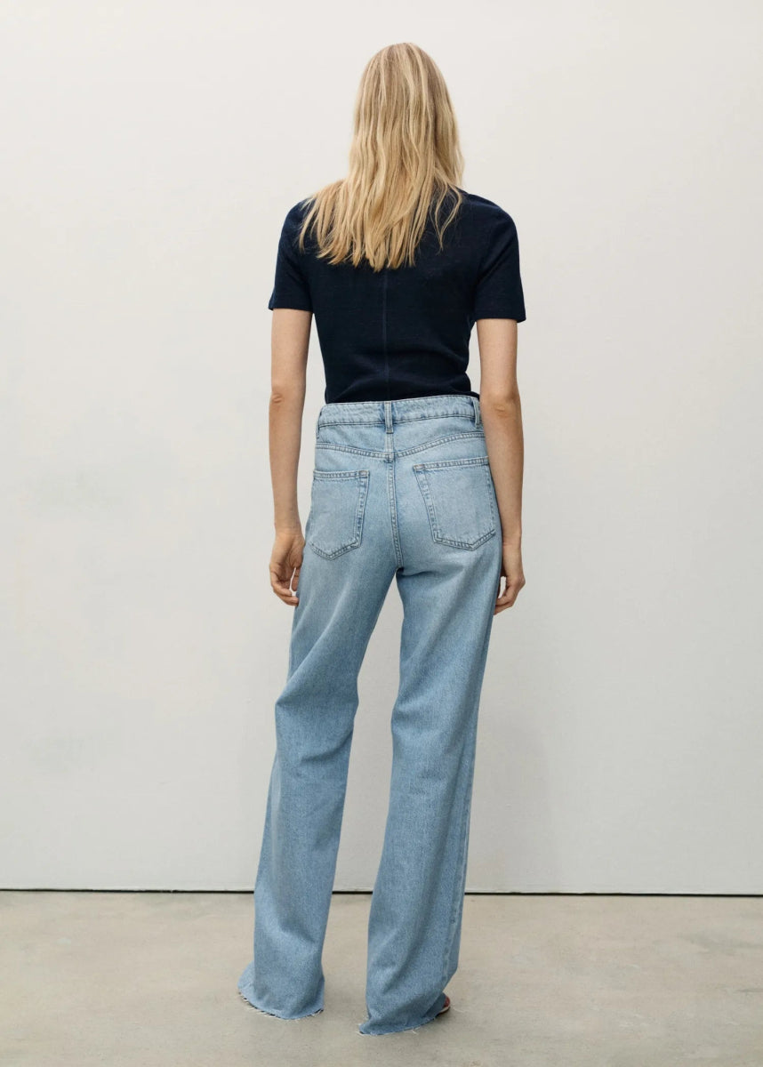 MANGO Danila Wide Leg High - Rise Jeans - Smgarment's