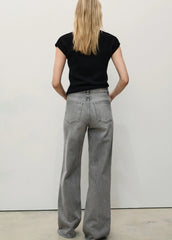 MANGO Danila wide leg high - rise jeans - Smgarment's