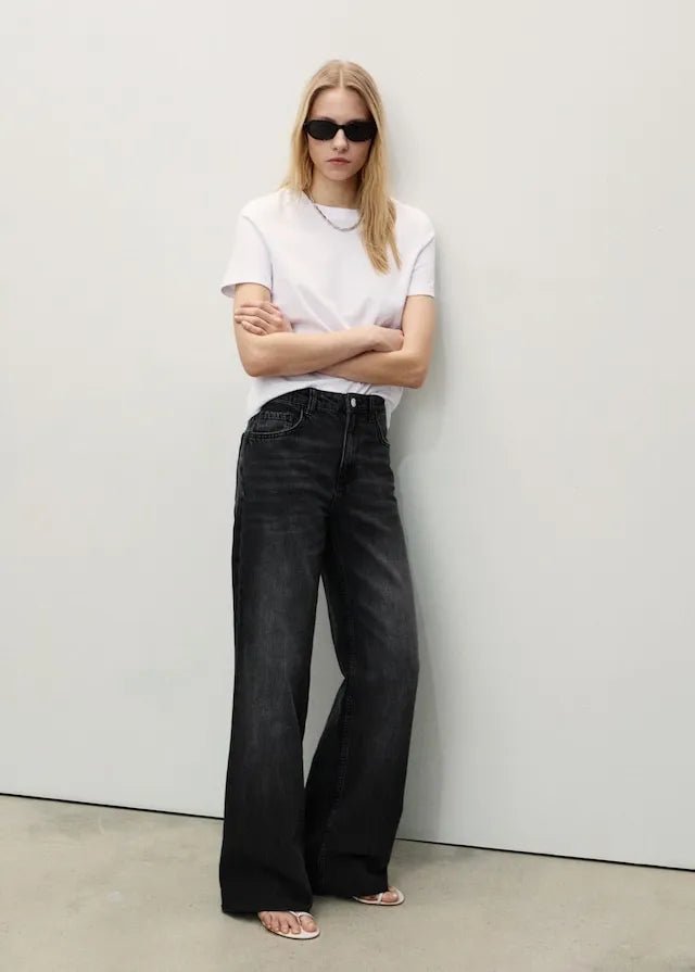 MANGO Danila wide - leg high - waisted jeans - Smgarment's
