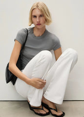 MANGO Fiona flared mid - rise jeans - Smgarment's