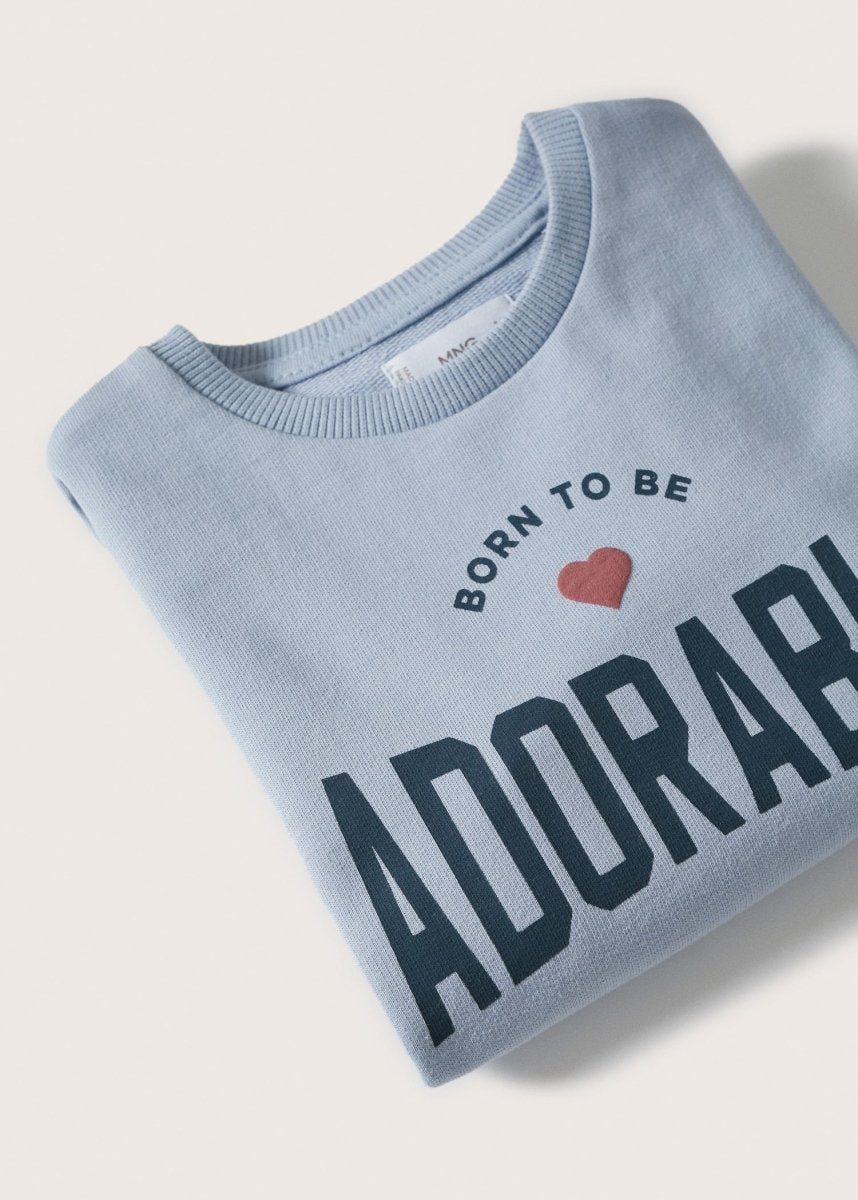 MANGO GIRLS Oversized message sweatshirt - Smgarment's