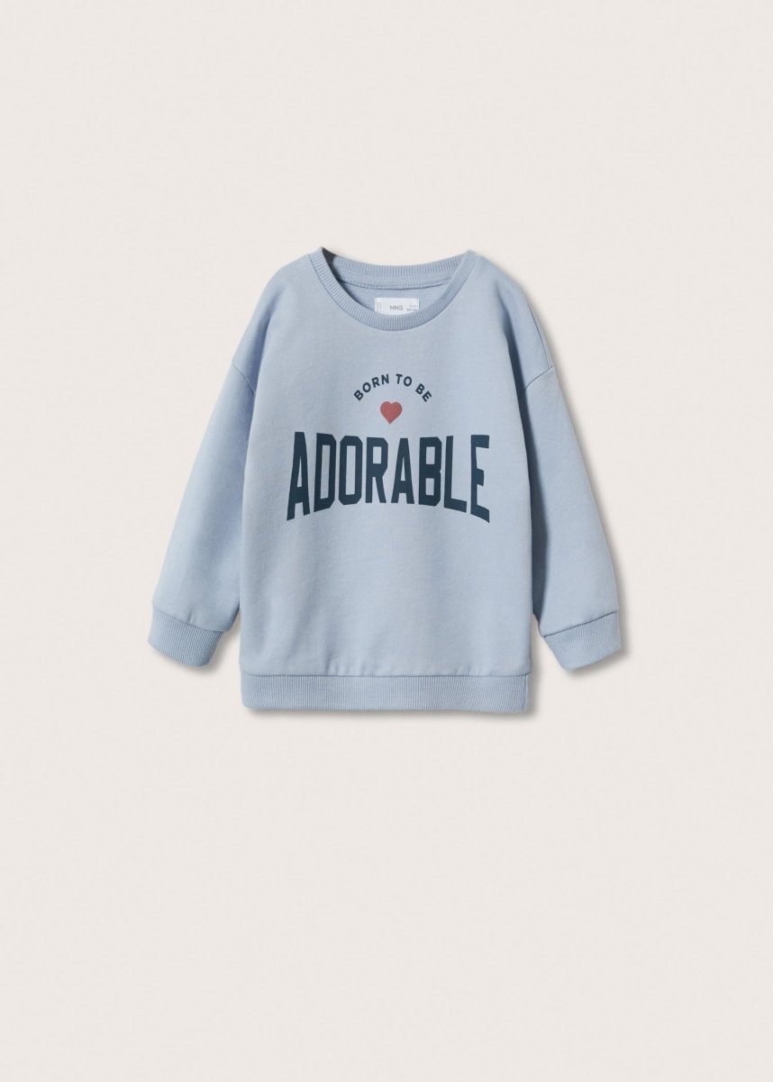 MANGO GIRLS Oversized message sweatshirt - Smgarment's