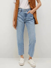 MANGO HAVANA Straight Fit Jeans - Smgarment's