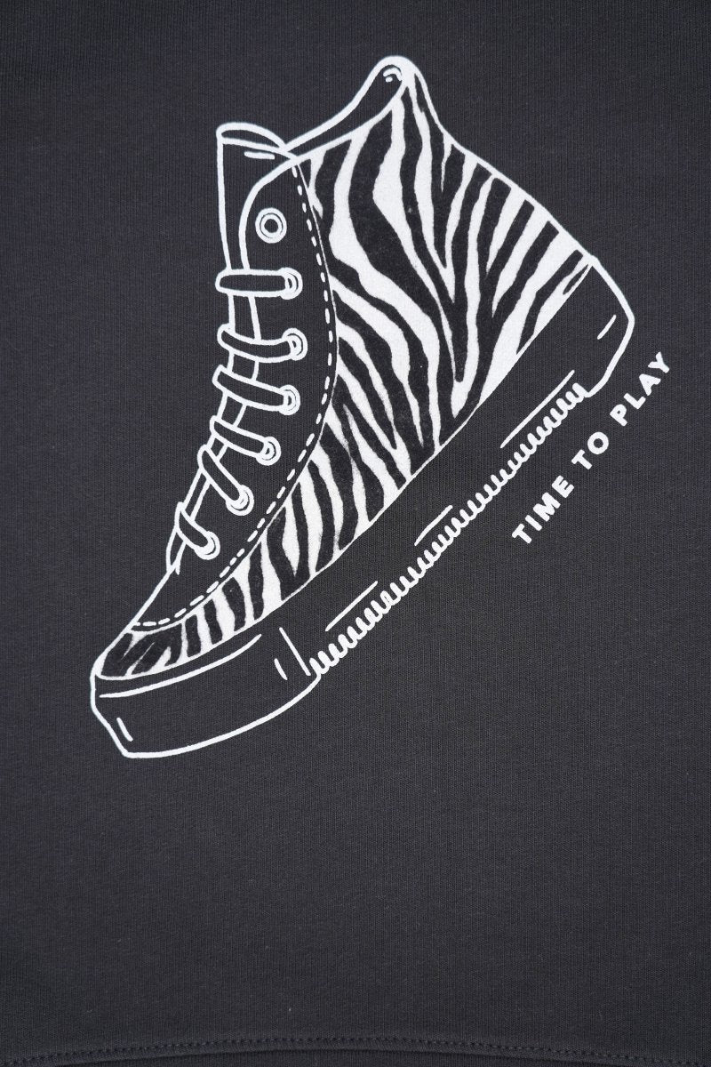 MANGO KIDS Crewneck Sweatshirt with Sneaker Graphic - Smgarment's