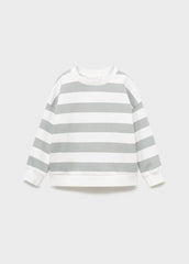 MANGO KIDS Striped cotton - blend sweatshirt - Smgarment's
