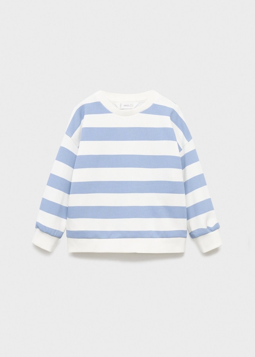 MANGO KIDS Striped cotton - blend sweatshirt - Smgarment's