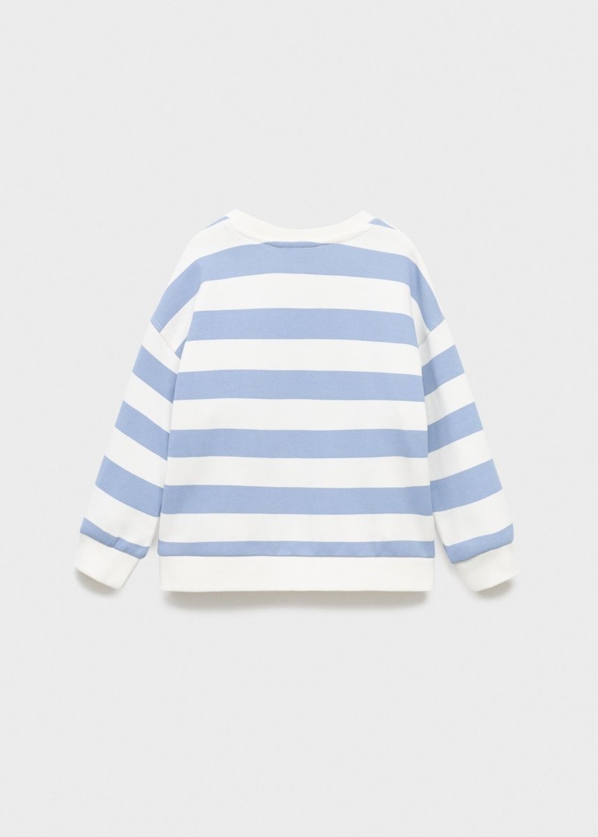 MANGO KIDS Striped cotton - blend sweatshirt - Smgarment's
