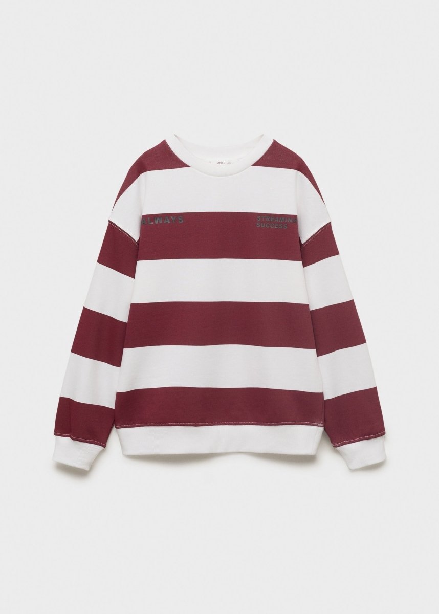 MANGO KIDS Striped cotton - blend sweatshirt - Smgarment's