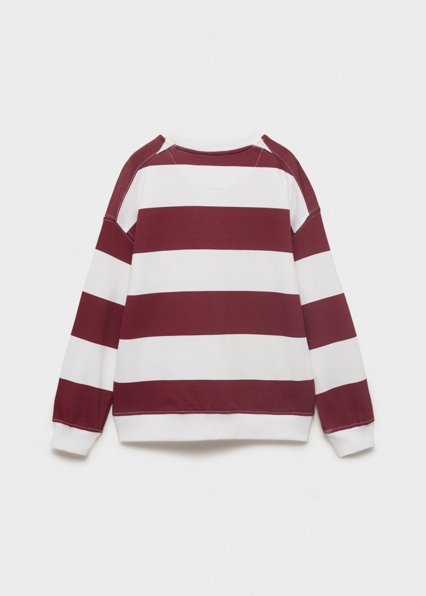 MANGO KIDS Striped cotton - blend sweatshirt - Smgarment's
