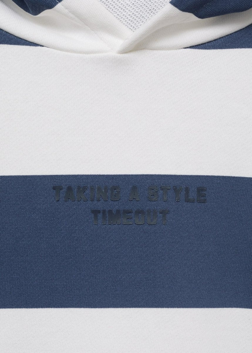 MANGO KIDS Striped hooded sweatshirt - Smgarment's