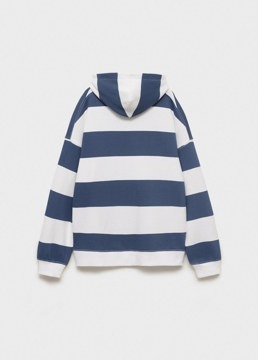 MANGO KIDS Striped hooded sweatshirt - Smgarment's
