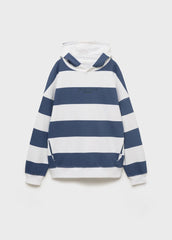 MANGO KIDS Striped hooded sweatshirt - Smgarment's