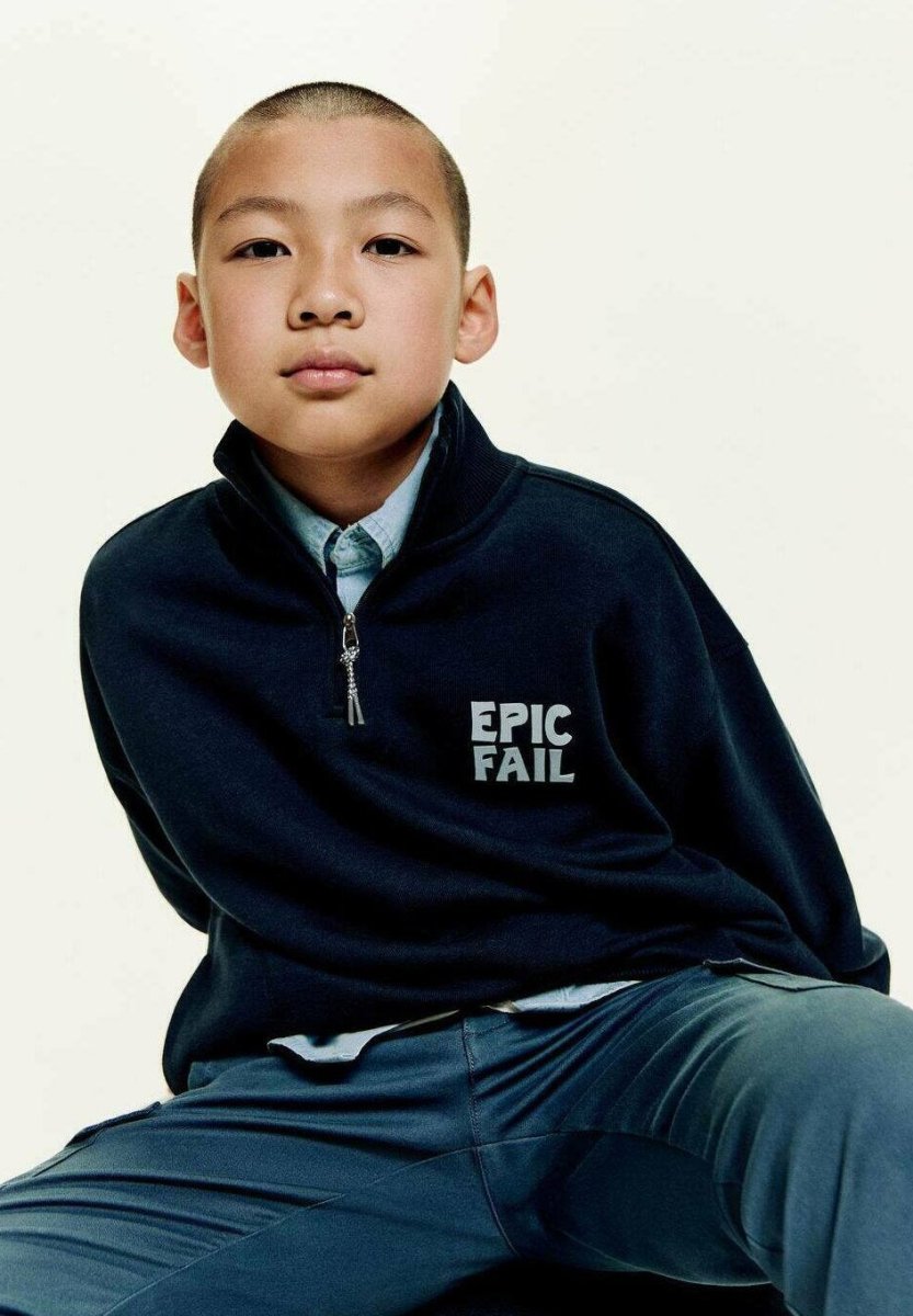 Mango Kids Teen printed Sweatshirt royal blue - Smgarment's