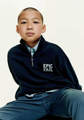 Mango Kids Teen printed Sweatshirt royal blue - Smgarment's