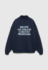 Mango Kids Teen printed Sweatshirt royal blue - Smgarment's