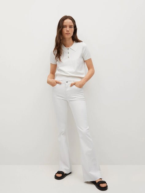 MANGO Medium - Rise Flared Jeans - Smgarment's