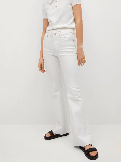 MANGO Medium - Rise Flared Jeans - Smgarment's