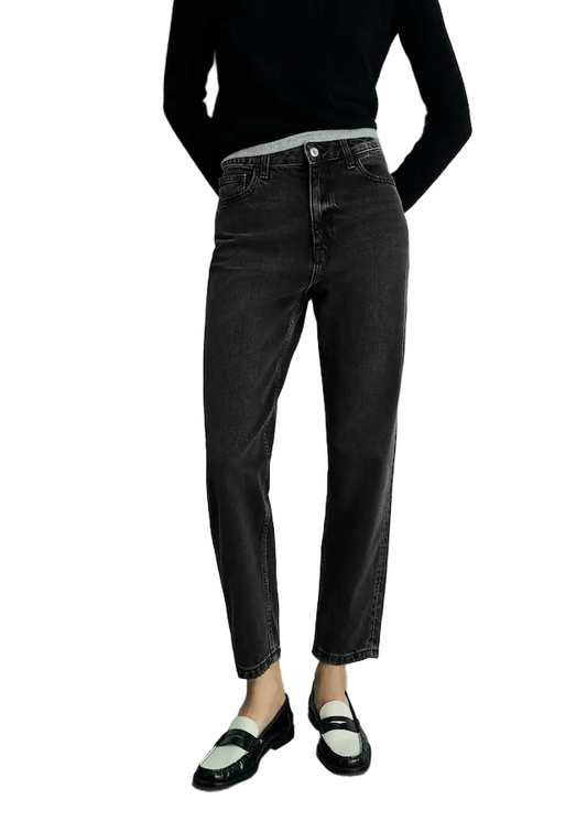 MANGO Mom High Waist Jeans - Smgarment's