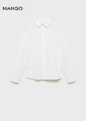 MANGO Poplin Shirt White - Smgarment's
