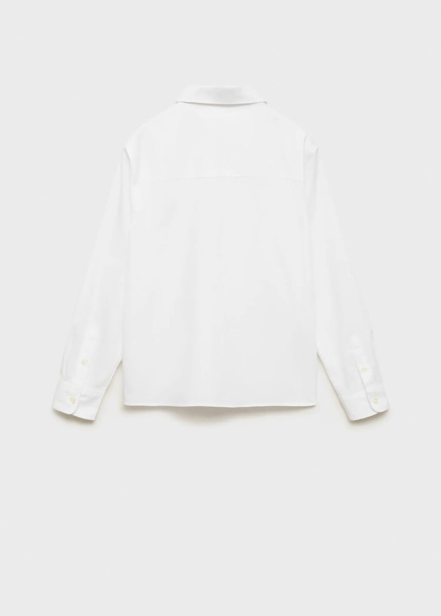 MANGO Poplin Shirt White - Smgarment's