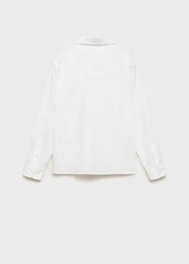 MANGO Poplin Shirt White - Smgarment's