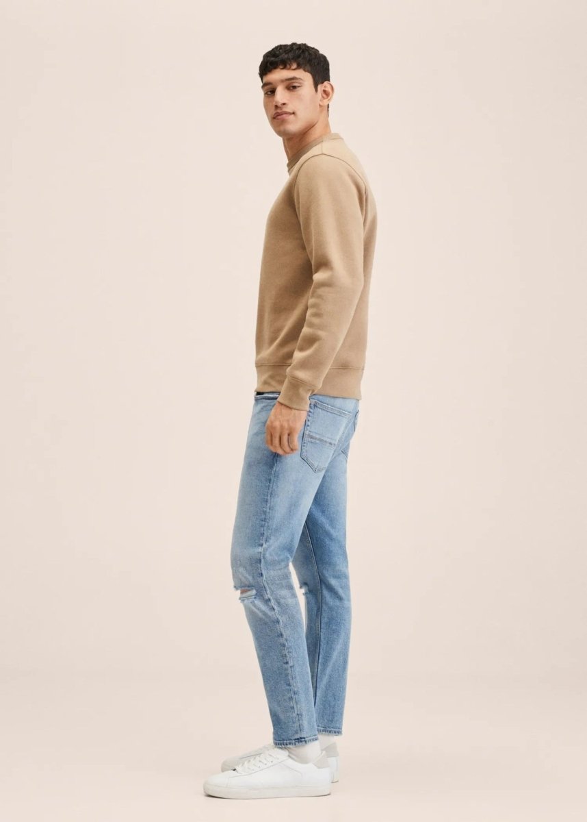 MANGO Ripped Tapered Fit TOM Jeans - Smgarment's