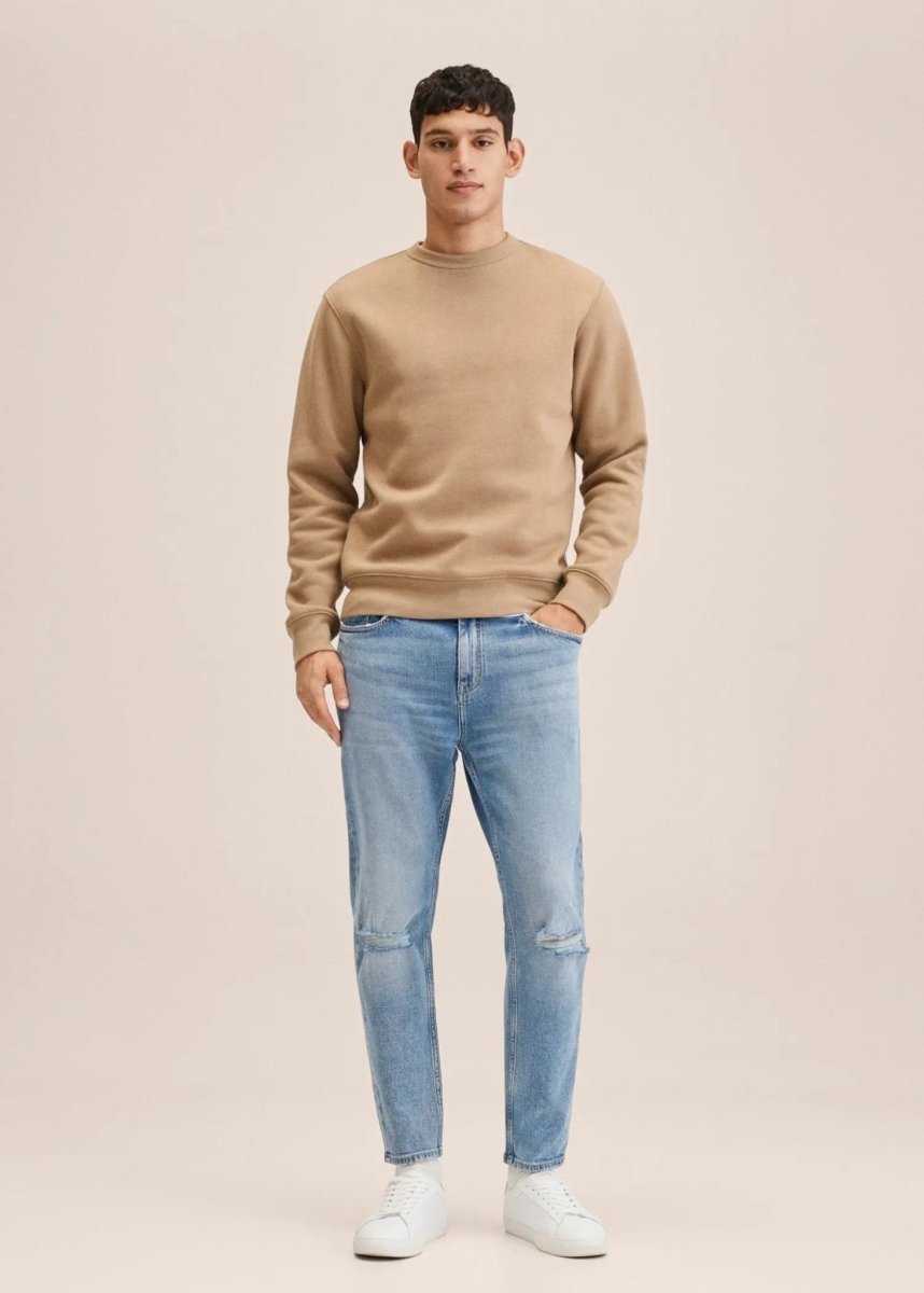 MANGO Ripped Tapered Fit TOM Jeans - Smgarment's