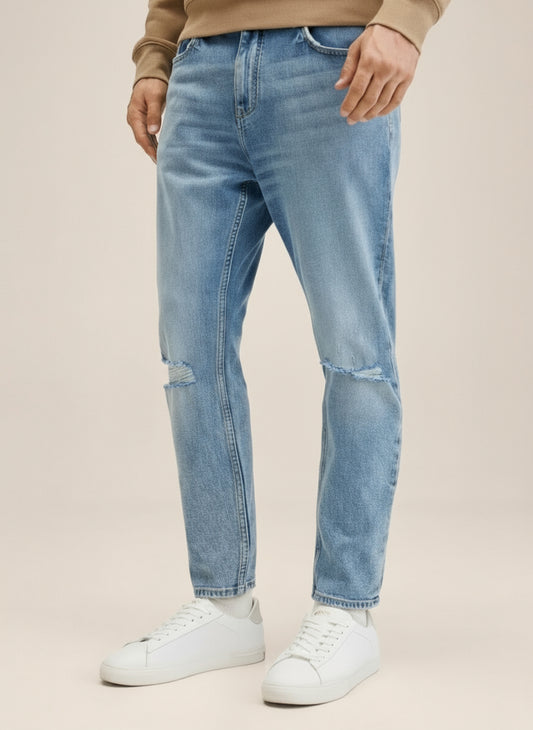 MNG TOM Slim Tapered Ripped Jeans