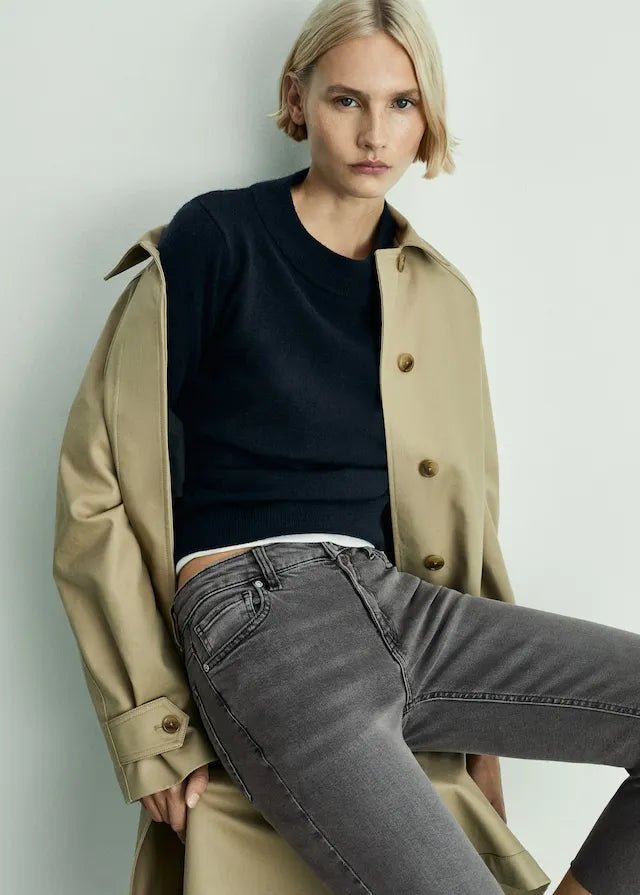 MANGO Sienna flared cropped jeans - Smgarment's